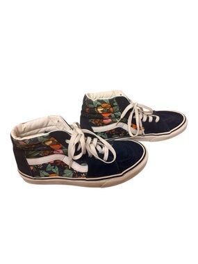 Vans Sk8-Hi Tropical Floral High Top Sneakers Black Size 9 Women